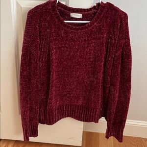 Burgundy Chenille Sweater